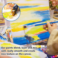 Juego de pintura acrílica, Shuttle Art 16 x 12 ml, tubos de calidad artística, no tóxico, colores ricos, ideal para niños y adultos, pintura profesional en lienzo, madera, arcilla, tela, cerámica, manualidades - Arteztik
