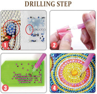 Lámpara LED de pintura de diamante, DIY con forma especial de cuentas de pintura de diamante con diseño de cruz LED de luz de noche de punto de cruz, kit de mosaico para decoración del hogar, regalos de adultos y niños (oso) - Arteztik
