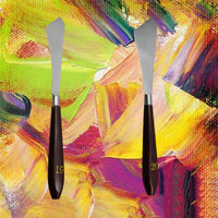4 cuchillos de pintura, paleta de artista de acero inoxidable, cuchillo, rascador de pintura, espátula de pintura para pintura al óleo, pintura acrílica - Arteztik
