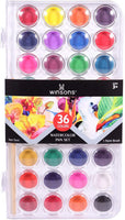 WINSONS juego de pintura de acuarela, lavable, no tóxico y rico pigmento 36 colores acuarelas Set ideal para estudiantes/niños y artistas principiantes - Arteztik
