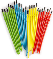 Darice Kid's (24 piezas) – Surtido de 4 colores, perfecto para manos pequeñas – Viene en una bolsa reutilizable para un fácil almacenamiento – Brochas de pintura resistentes al cobertizo - Arteztik

