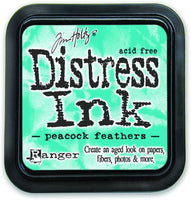 Ranger Tim Holtz Distress – Almohadilla de tinta, plumas de pavo real - Arteztik
