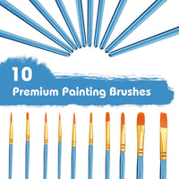 Amagoing Kids Art Set, 33 Pieces Acrylic Paint Set for Kids with Paint Brushes, 8x10 Painting Canvas, Tabletop Easel, Non Toxic Paint, Art Smock and More Art Supplies - Arteztik
