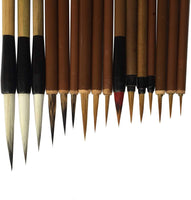 Pincel de escritura chino para caligrafía profesional y pintura (16 piezas) - Arteztik

