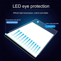 Illuminati - Caja de luz LED para dibujar y rastrear portátil ultrafina de rastreo por USB, A4 brillante mesa de trazado para artistas, viene con brillo regulable - Papel de rastreo - Clip de soporte - Arteztik
