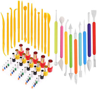 Augernis - Moldes de arcilla polimérica, herramientas de modelado de arcilla de plástico y cortadores de forma redonda para moldear, esculpir, cerámica artesanía, decoración de tartas y fondant - Arteztik
