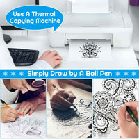 Papel de transferencia de tatuajes, Audab 38 hojas plantilla de papel para tatuaje, 8 1/4 pulgadas x 11 3/4 pulgadas - Arteztik
