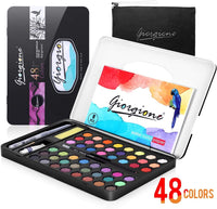 AGPTEK 48 juegos de acuarela, 48 paletas de acuarela en caja de lata, fácil mezcla y secado rápido, juego de pintura de acuarela portátil para principiantes, artistas profesionales y niños - Arteztik

