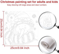 Colorwork 4 unidades de pintura por números para adultos y niños, kit de pintura al óleo de Navidad con pinceles, pigmento acrílico para principiantes, 11.8 x 11.8 in - Arteztik
