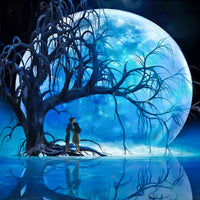XPCARE Juego de pintura de diamante, redondo completo taladro DIY 5D pintura de diamante por número Kits Luna para decoración de pared hogar adultos y niños 12.0 x 12.0 in, HC-502 - Arteztik
