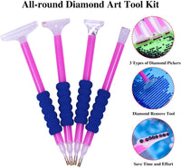 Kit de herramientas y accesorios de pintura de diamantes 5D con rodillo de pintura de diamante y caja de bordado de diamantes para adultos o niños - Arteztik
