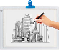 Caja de luz LED para trazado - Nuevo modelo 2020 - Almohadilla de luz ultra fina con brillo ajustable. Viene con cable USB, adaptador, papel de rastreo y clip. - Arteztik
