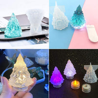 2 unids árbol de Navidad resina de silicona molde 3D creativo resina epoxi molde de fundición árbol de Navidad noche luz titular DIY arte arte fabricación herramientas hogar fiesta decoración regalo - Arteztik
