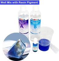 FansArriche - Resina epoxi de 1.5 fl oz, transparente para arte, joyería, artesanía y joyería, resina epoxi de 2 partes, resina epoxi no tóxica con 4 cuentagotas - Arteztik

