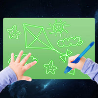 Light Drawing Board for Kids, A4 Light Drawing Pad Draw with Light, Magic Pad Light up Drawing Pad for Kids w/Magic Pens, Painting Writing Board Educational Toys for Kids Toddlers Boys Girls (A4) - Arteztik
