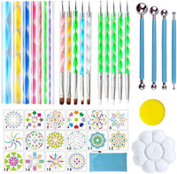 Juego de 56 plantillas de mandala para pintar y dibujar en madera de roca - Arteztik

