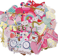 Pegatinas para álbumes de recortes, 80 unidades, pegatinas de cartulina, pegatinas de amor, pegatinas de enmascaramiento decorativas para personalizar laptop, álbum de recortes, planificador diario y manualidades - Arteztik
