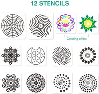 Suksadum - Juego de 34 herramientas de punteado de mandala para niños y adultos, suministros de arte y manualidades para pintar rocas, dibujo de mandela, puntos de uñas - Arteztik
