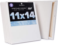Canvas Boards for Painting | 11x14 / 7 Pack - 5/8 Inch Profile 100% Cotton Pre Primed Stretched Canvas, Art Supplies for Acrylic Paint, Oil Painting - Arteztik
