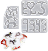 3 unids llavero silicona resina moldes no táctil abridor herramientas fundición resina epoxi molde para bricolaje manualidades 10 formas moldes - Arteztik
