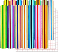 Lya Vinilo Holográfico Permanente Ópalo Artesanía Vinilo 12.0 x 12.0 in 7 hojas/Pack con 2 Papel de Transferencia para Decoración del Hogar, Logo, Letras, Banners, Exterior del Coche, Espejos de Vidrio, Scrapbooking, Plotters Carteles - Arteztik
