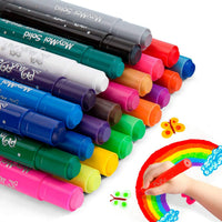 MayMoi Washable Tempera Paint Sticks | Non-Toxic, Quick Drying & No Mess Paint Sticks for Kids (12 Bright Colors, 6g) - Arteztik
