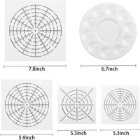LAMPTOP - Lote de 25 herramientas de dibujo de mandala, incluye plantillas de mandala, bolígrafo de dibujo de mandala, bandeja de pintura, cepillo y herramientas de modelado para pintar rocas, bolígrafos, herramientas de punto, manualidades para niños - Arteztik
