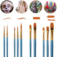 Elisel - Juego de 10 pinceles de acuarela y 4 paletas de pintura para niños y adultos para crear paletas de pintura (10 pinceles + 4 paletas) - Arteztik
