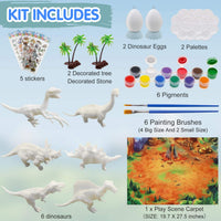 Artes y manualidades para niños, kit de pintura, juguetes de dinosaurio, manualidades para niños de 4 a 8 años de edad, suministros de fiesta, regalos para niños y niñas, diversión creativa, regalo de cumpleaños - Arteztik
