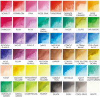 GOTIDEAL Juego de pintura para acuarela, 48 colores vivos en caja de bolsillo, con 2 bolígrafos recargables de agua para mezclar, rico pigmento perfecto para artistas, estudiantes, niños, principiantes y más portátil con paleta - Arteztik
