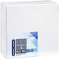 Sorillo Brands – Paquete de 6 paneles de lona de algodón preestirado de 12 x 12 – Uso con todos los acrílicos, aceites y otros medios de pintura - Arteztik
