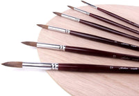 Pinceles de pintura para artistas, de la marca Superor, para artistas de pelo de punta redonda, juego de pinceles de pintura acrílica acuarela, suministros de pintura - Arteztik
