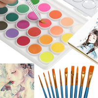 YOTINO Juego de pintura para acuarela, 36 colores, pastel de acuarela profesional sólido con paleta y almohadilla de papel para niños, adultos, principiantes, profesionales - Arteztik
