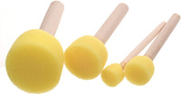 BLUECELL 12-Pieces Assorted Size Round Sponges Brush Set, Paint Tools For Kids - Arteztik
