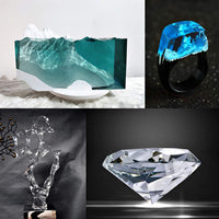 Kit de resina epoxi de fundición y revestimiento transparente para manualidades, joyería, revestimiento, vaso y sobremesa, 16 onzas - Arteztik
