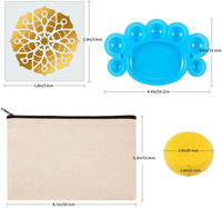 CINPIUK 42 Set de herramientas de punteo de mandala, pinceles de esponja, bandeja de pintura y bolsa de almacenamiento, kit de punteo para pintar rocas, manualidades, arte de uñas - Arteztik
