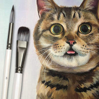 Juego de pinceles de pintura para acrílico Gouache óleo acuarela lienzo, artista cara y cuerpo, kit de pintura profesional, pinceles de arte con puntas de nailon sintético, 10 unidades - Arteztik
