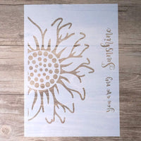 Plantilla decorativa de girasol para pintar en paredes, muebles, manualidades, tamaño A4 - Arteztik
