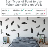 Juego de plantillas de hojas – Paquete de 3 plantillas de pared de hojas únicas para pintar – Utiliza este kit de plantillas de hojas para actualizar la decoración de tu hogar - Arteztik
