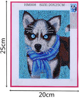 ZSNUOK - Kit de pintura de diamante 5D por número para adultos o niños, con forma especial para manualidades, manualidades, mosaicos, suministros de pintura con diamantes para decoración de la pared del hogar, lindo perro 8.0 x 10.0 in - Arteztik
