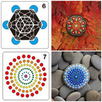 Mandala Juego de herramientas de punto, mandala rocas kits de pintura con mandala punto plantilla de pintura, mandala kit de herramientas de pintura para pintar rocas, arcilla cerámica artesanía, colorear, dibujo, Nail Art pintura (33 piezas) - Arteztik
