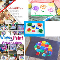 Fycooler - Kit de herramientas de pintura para niños, juego de pintura de aprendizaje temprano, pintura de esponja, paleta de pinceles de hoja, herramientas de dibujo suministros para 3 4 5 6 años de antigüedad preescolar divertido regalo no tóxico para b - Arteztik

