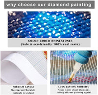 Kit de pintura de diamantes 5D con diseño de cielo estrellado por números, punto de cruz, perforación completa, pintura de diamantes de imitación, manualidades para decoración de pared del hogar, regalo (30 15.7 in) - Arteztik
