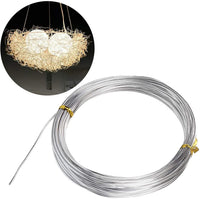 Alambre de aluminio plateado AConnet de 32.8 pies, calibre 14, alambre de metal flexible para hacer abalorios, joyas, manualidades, muñecas, esqueleto, manualidades (4 rollos, total de 131.2 pies) - Arteztik
