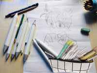 Happiness Floral 17 Piezas Sementales de Mezcla y Tortilliones Set con 2 Piezas Sándalo Papel de Lápiz Sacapuntas 1 Herramienta de Extensión de Lápiz y 1 Borrador para Estudiante Bocetos Dibujo - Arteztik

