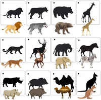 Plantilla de 12 piezas de animales del bosque. Plantilla reutilizable para dibujar en paredes y manualidades para pintura de niños (5.5 x 5.9 in). - Arteztik
