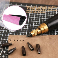 Leather Working Tools Kit, Hand Leather Kit with Instructions, Quality Toolbox, Rotary Cutter, Waxed Thread, Leather Craft Stamping Tools, and Other Leather Working Supplies for Beginners Professional - Arteztik
