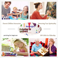 Pintura al óleo DIY Newsight Paintworks pintura por número para niños y adultos (16" x 20" Color Cat) - Arteztik
