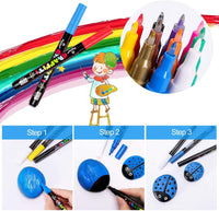 Bolígrafo de pintura acrílica, Emooqi, 18 colores, rotuladores para proyectos de bricolaje, impermeables, permanentes, para pintura de roca, cerámica, vidrio, lienzo, taza, madera, metal, punta fina de 0.028 in - Arteztik
