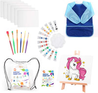Blot - Juego de pintura acrílica para niños con 28 pinceles y paleta de pintura de caballete de mesa, suministros de pintura para niños - Arteztik
